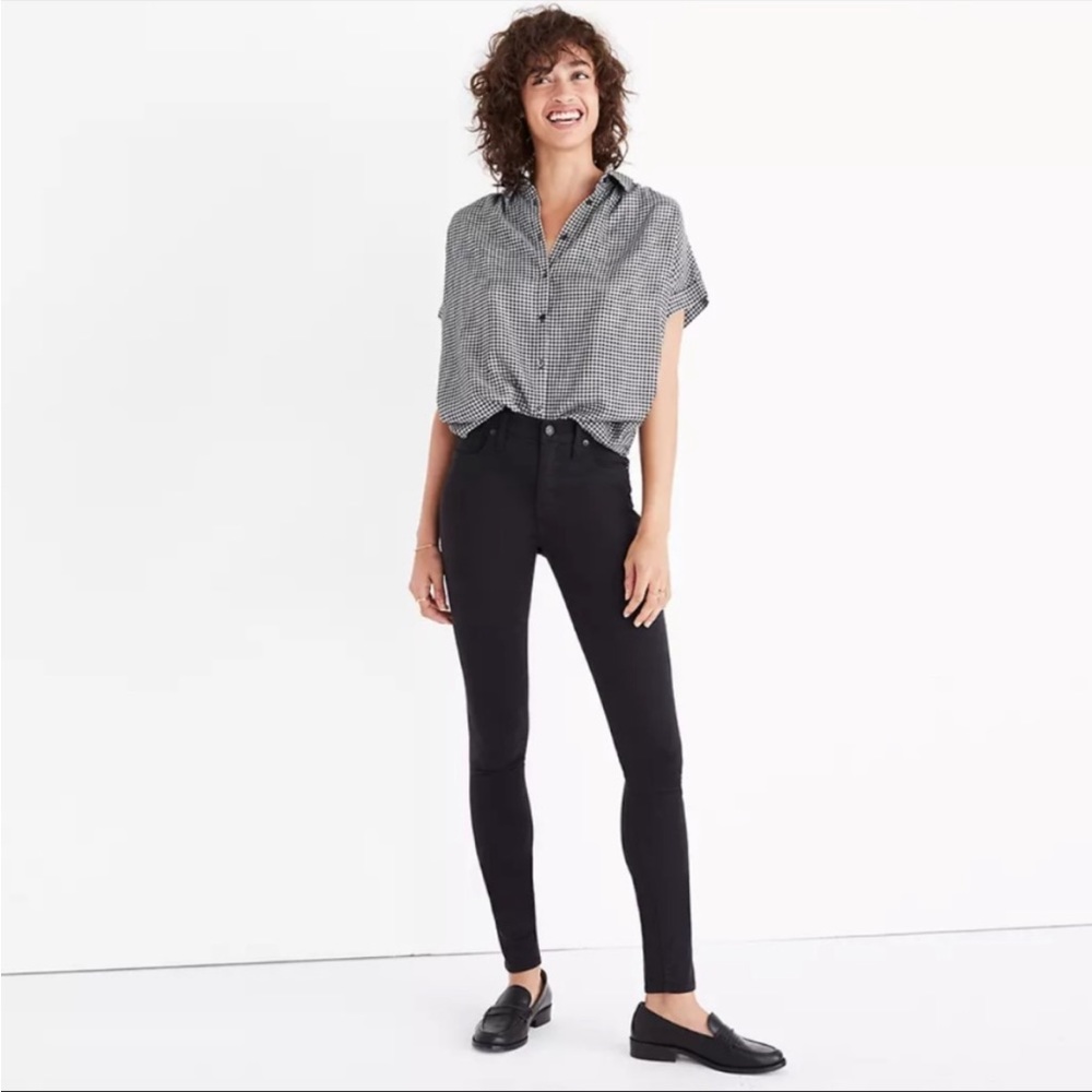 Madewell 9" High Rise Skinny Jeans Black Size 26